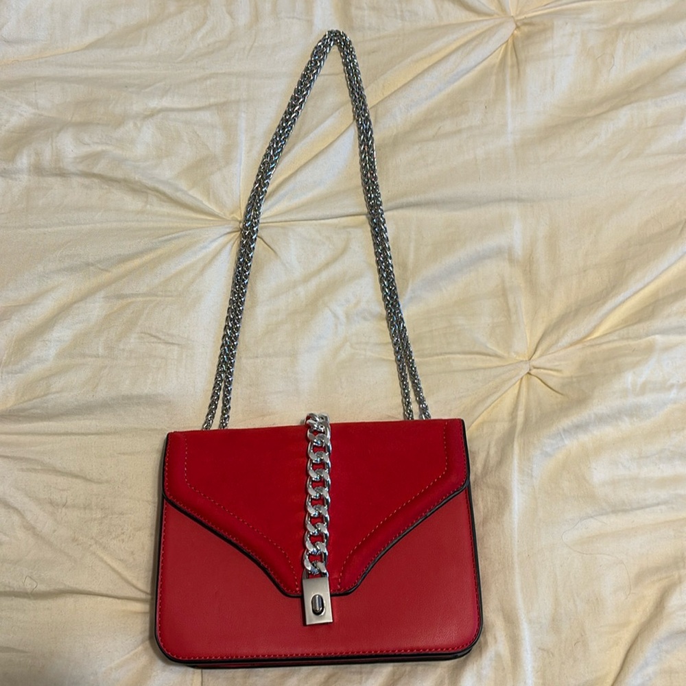 Red suede bag